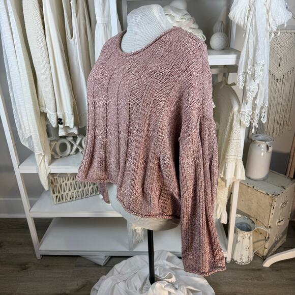 Arizona plus sz. 3XL Cropped oversized marled sweater. Fun, useful, warm. #4407 - Picture 4 of 7